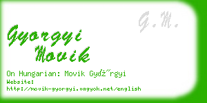 gyorgyi movik business card